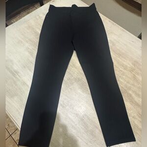 Spanx Women's Large Pants Tight Leggings Skinny Black Elastic Rayon Nylon